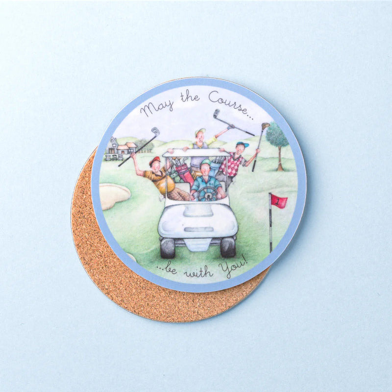 May The Course Be With You Golf Coaster