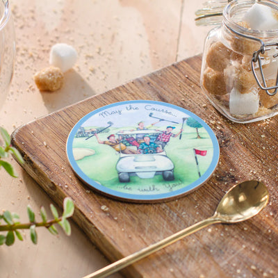 May The Course Be With You Golf Coaster