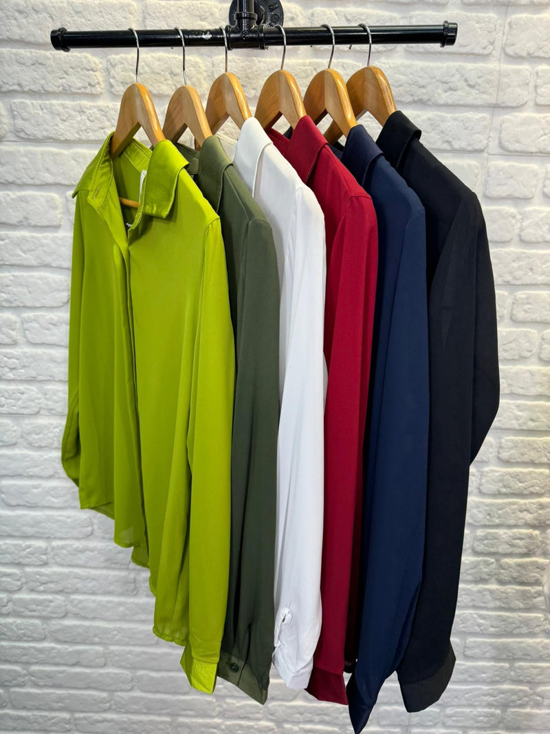 Susan Satin Shirt - More Colours Available