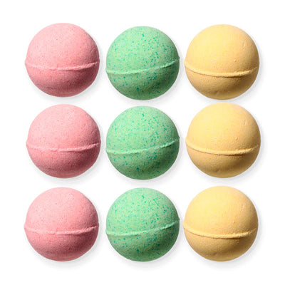 Set of Nine Mini Bath Bombs