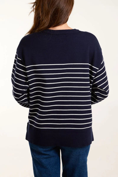 Amour Navy Jumper - More Sizes Available