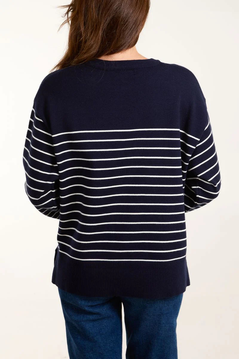Amour Navy Jumper - More Sizes Available