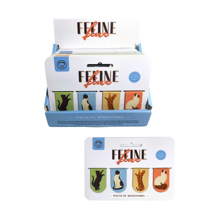 Feline Friends Cat Magnetic Bookmark Set