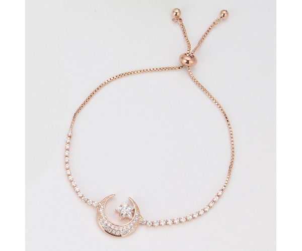 Moon & Star Gold Adjustable Bracelet