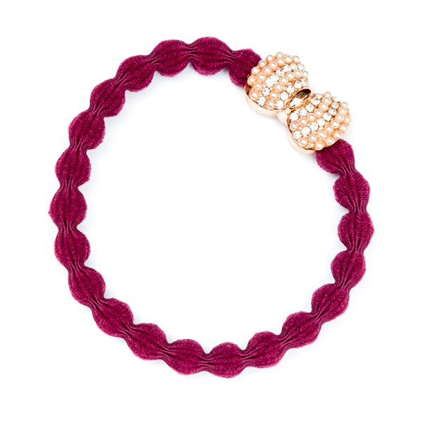 Burgundy Bling Bow Hairband