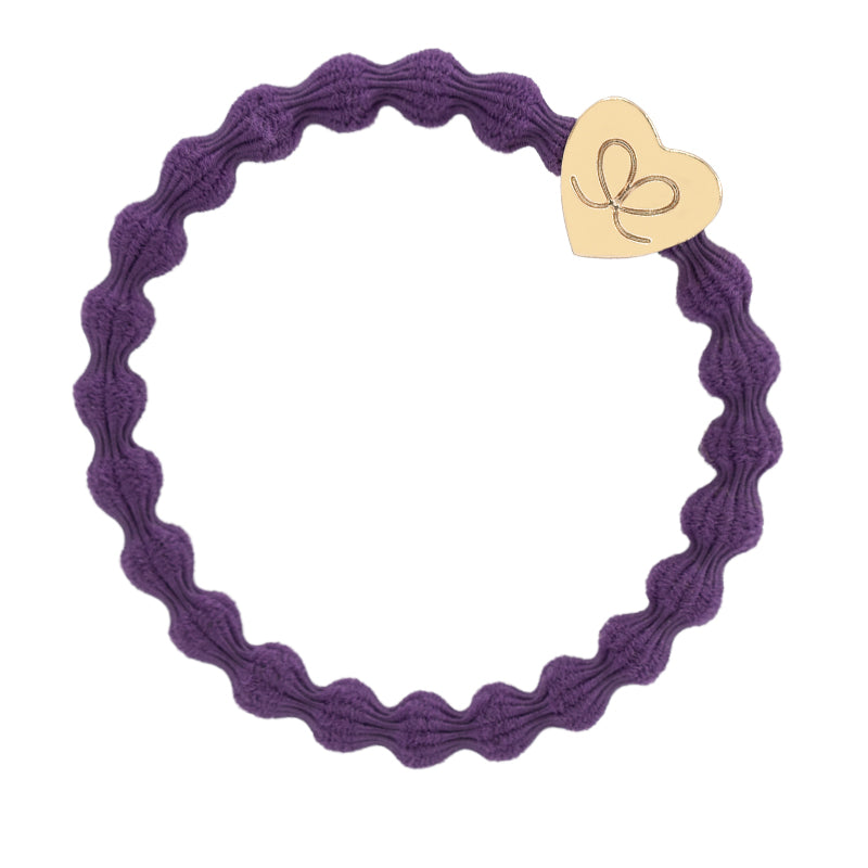 Purple Gold Heart Hairband