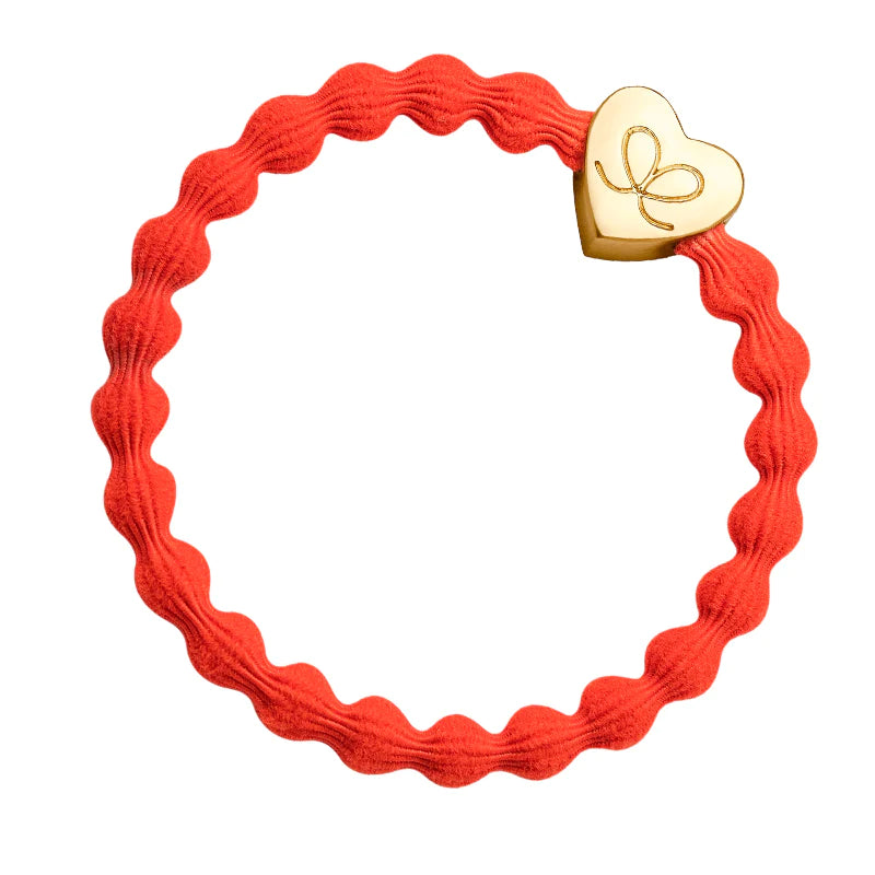Burnt Orange Gold Heart Hairband