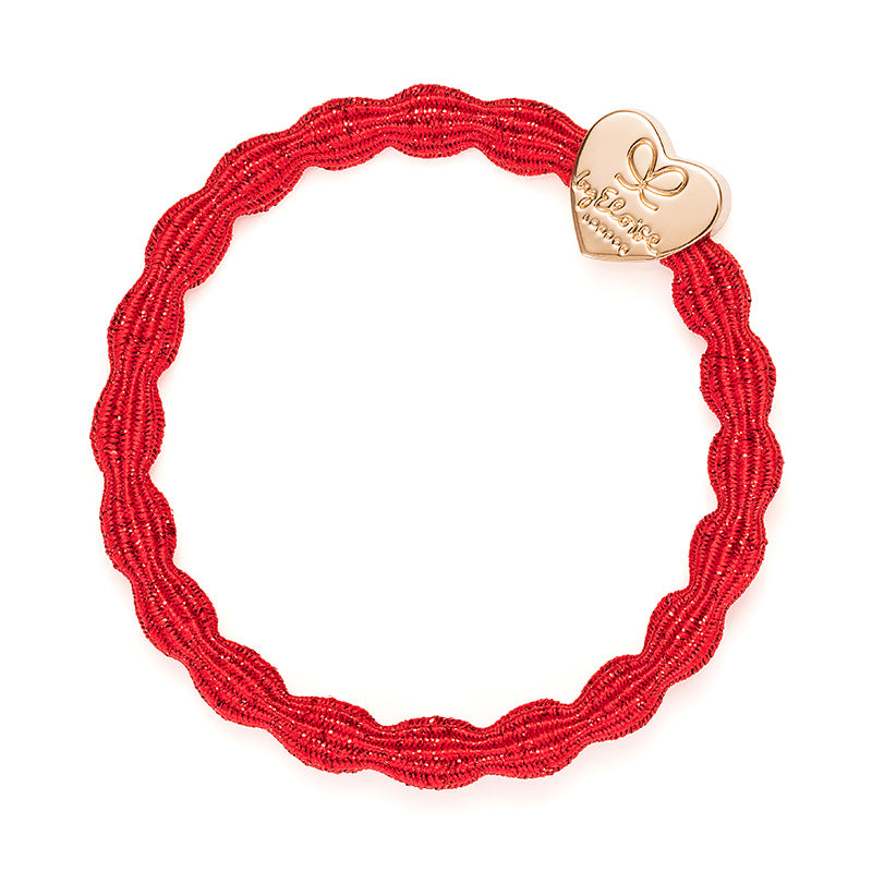 Metallic Red Gold Heart Hairband
