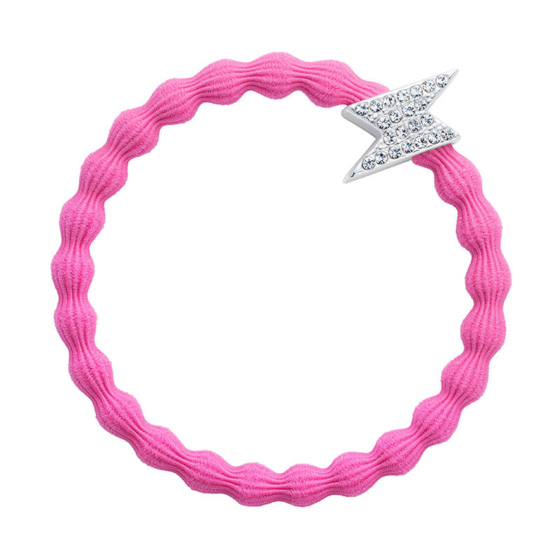 Silver Diamante Lightening Bolt Pink Hairband