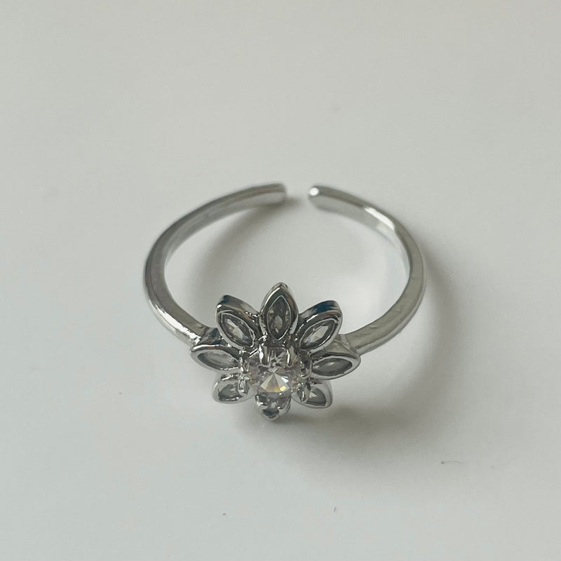 Silver Sunflower Ring