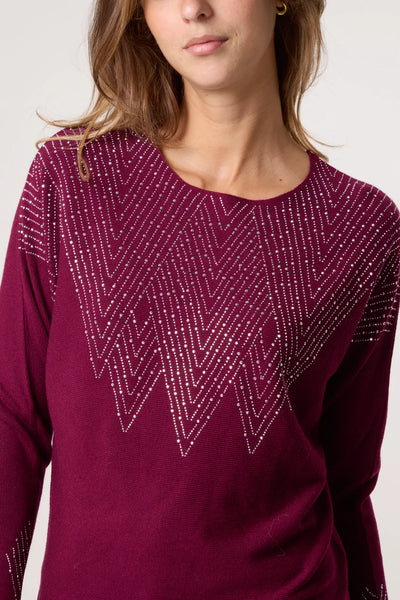 Zara Zig Zag Embellished Jumper - More Colours & Sizes Available