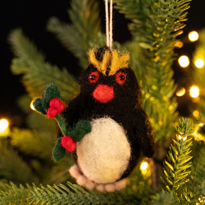 Christmas Rock Hopper Penguin Decoration