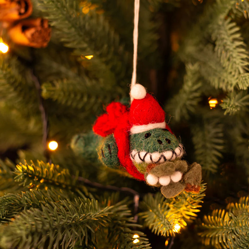 Christmas Crocodile Decoration