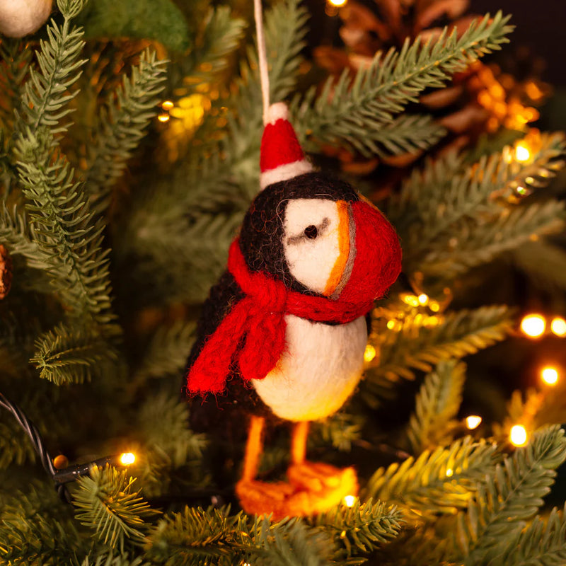 Christmas Puffin Decoration