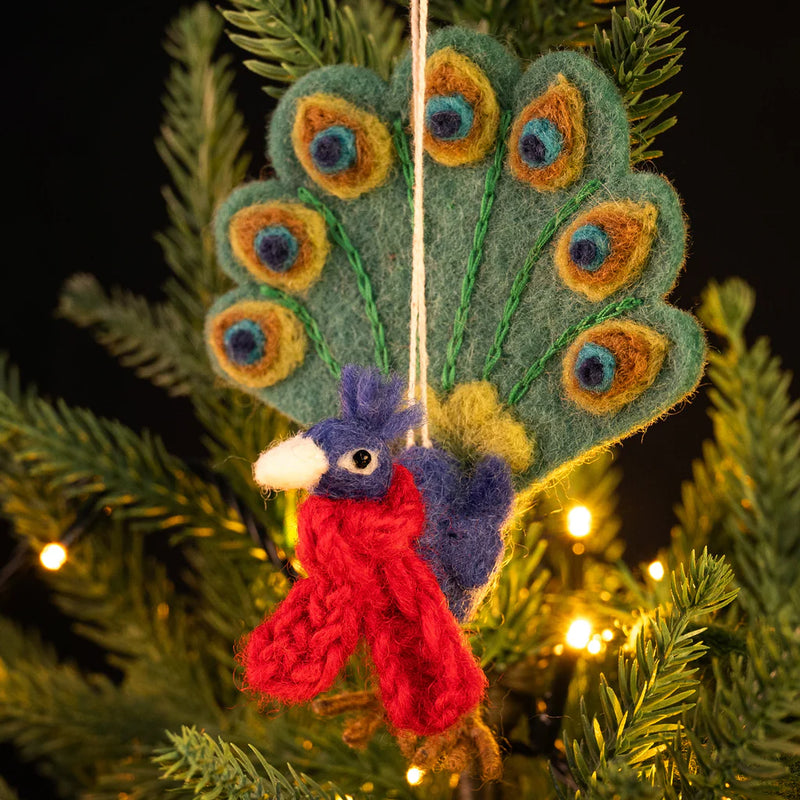 Christmas Peacock Decoration