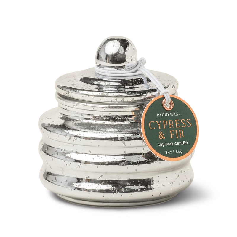 Cypress & Fir Silver Glass Candle