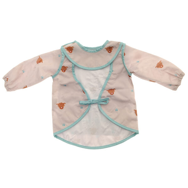 Highland Cow Coverall Feeding Bib