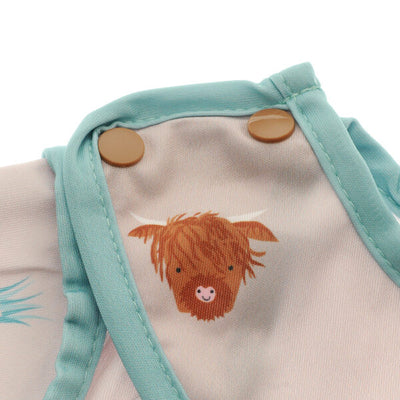 Highland Cow Coverall Feeding Bib