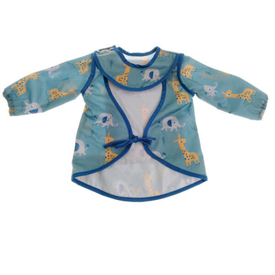 Giraffe & Elephant Coverall Feeding Bib
