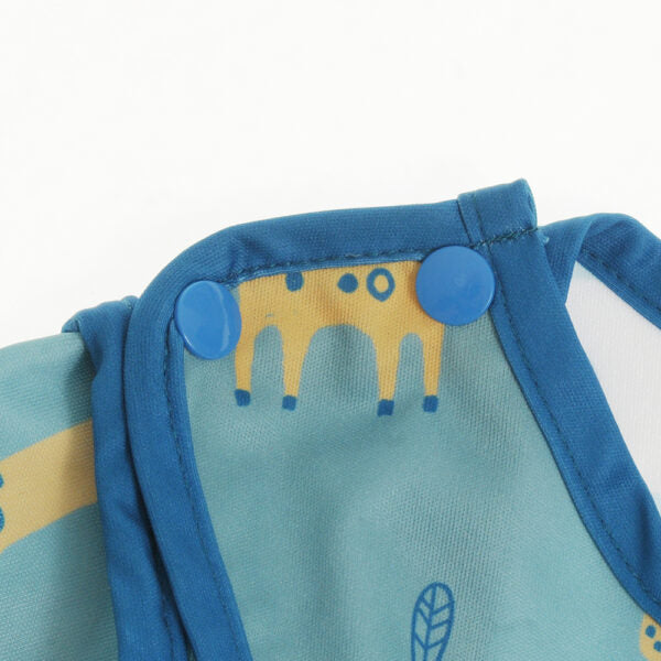 Giraffe & Elephant Coverall Feeding Bib