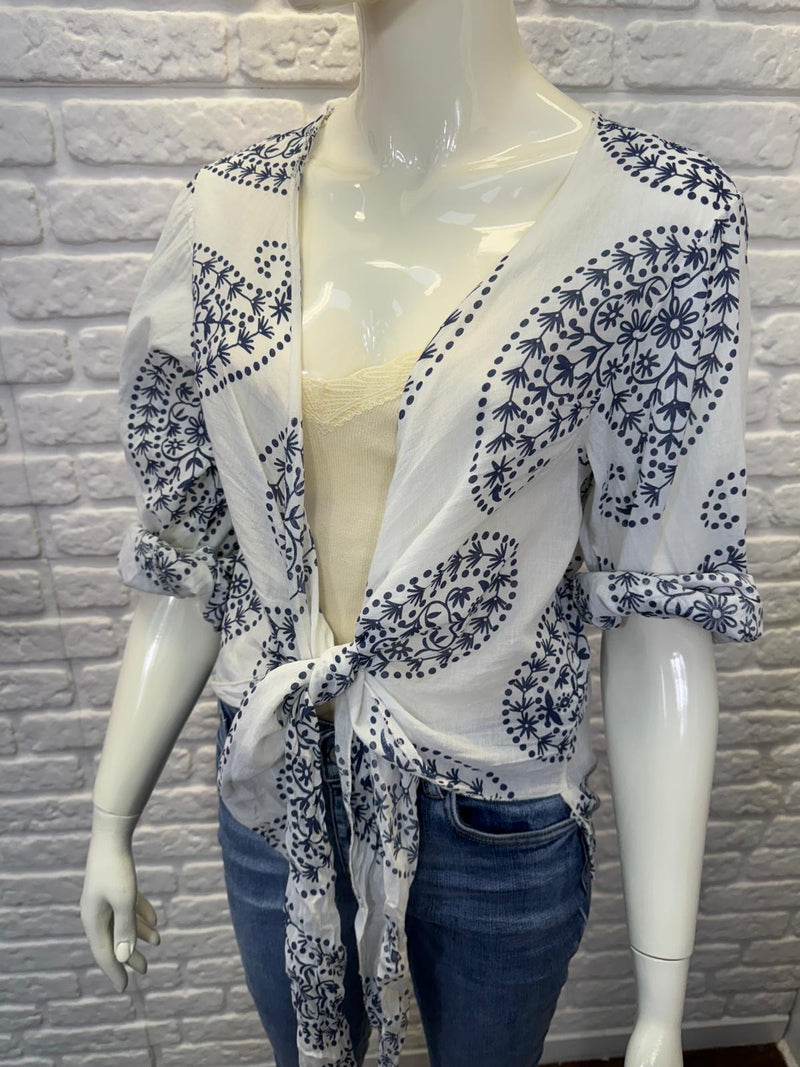 Suzie Tie Front Shirt - More Colours Available