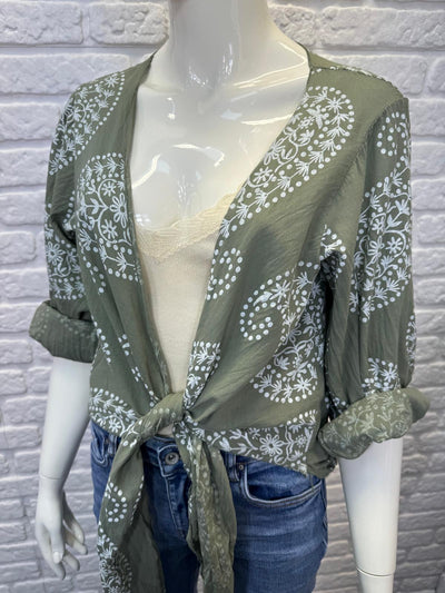 Suzie Tie Front Shirt - More Colours Available