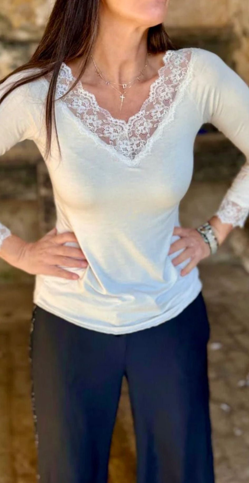 Judy V Lace Top - More Colours Available