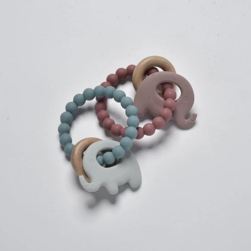 Blue Elephant Teether Beads