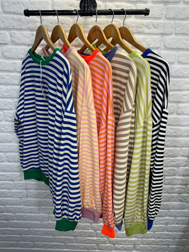 Megan Stripe Sweatshirt