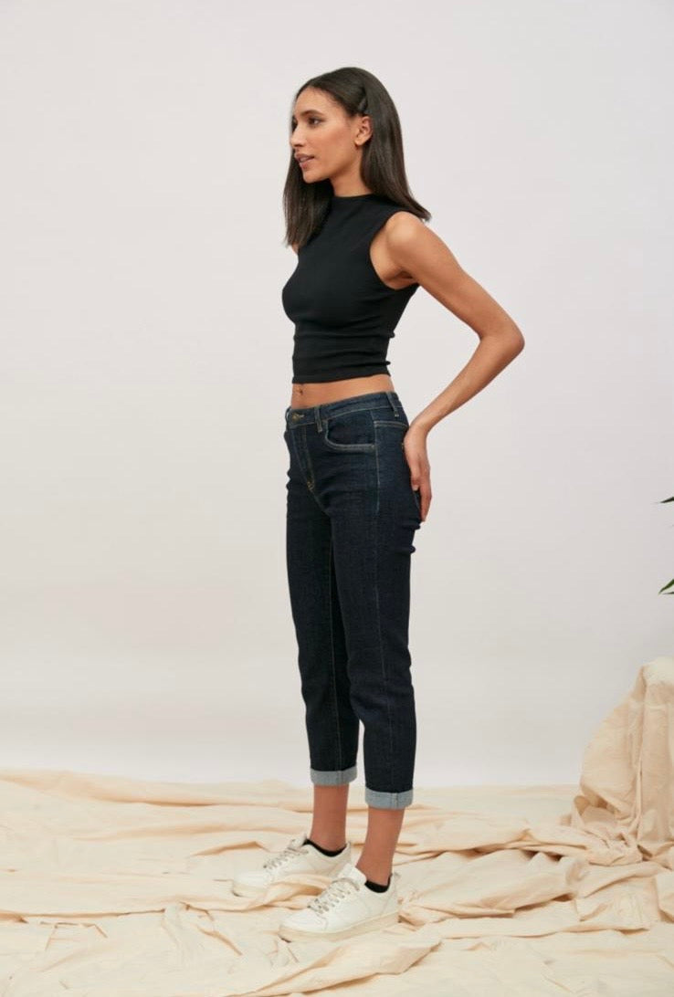 Brilliant Boyfriend Jeans Dark Denim