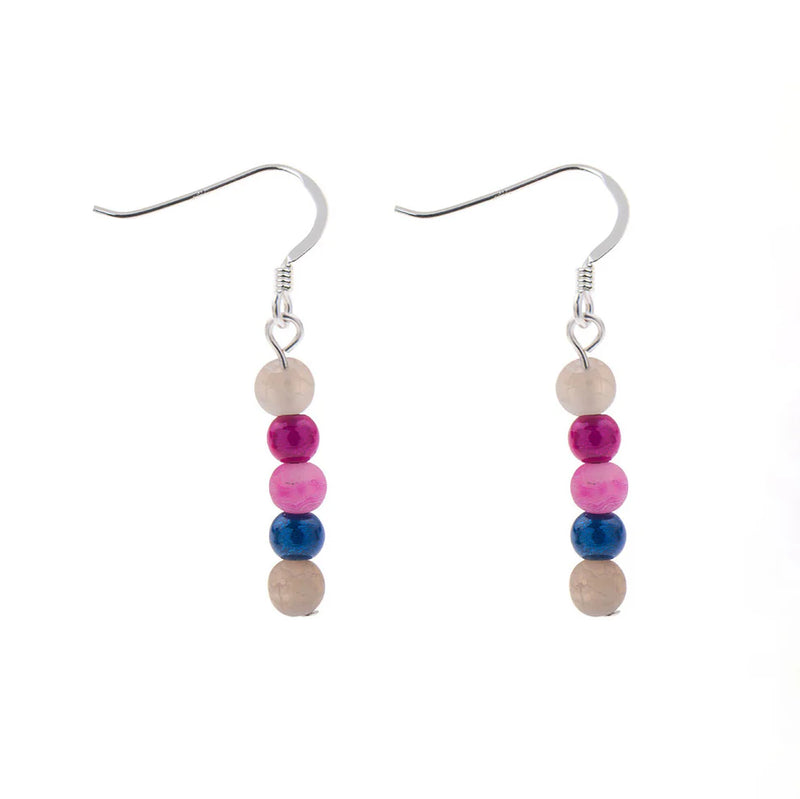 Pink Miracle & Agate Earrings