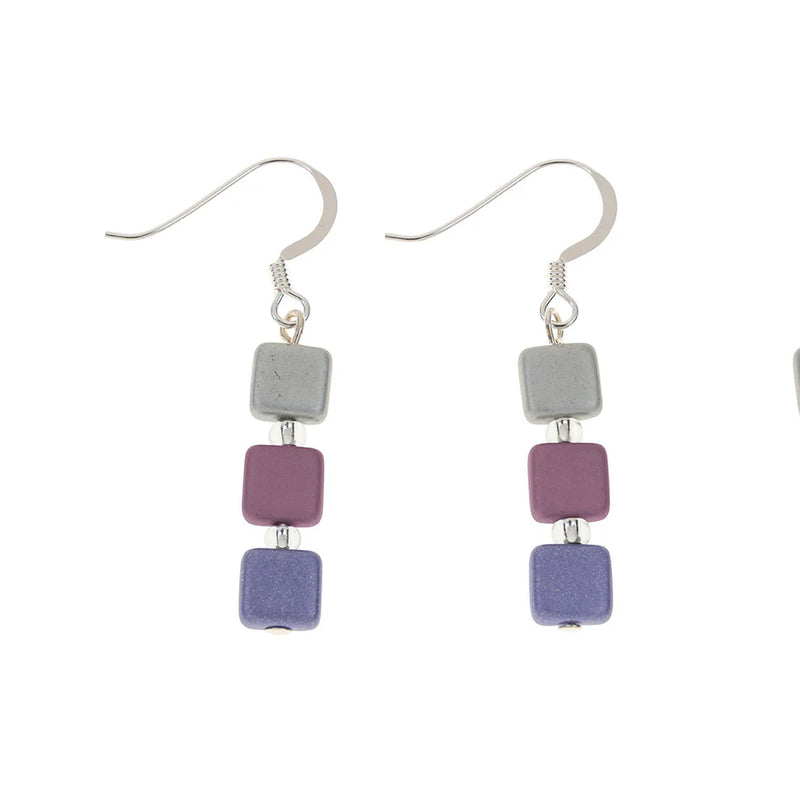 Pink/Purple Pastel Geo Earrings