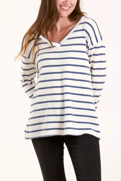 Olivia V Stripe Top - More Colours Available