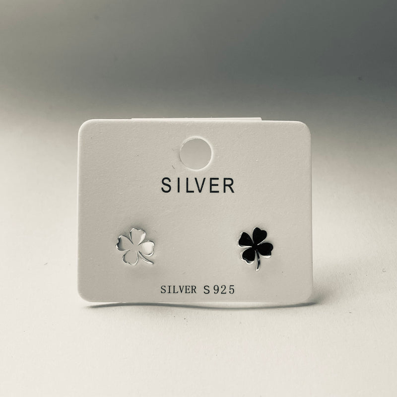 Sterling Silver Four Leaf Clover Earrings