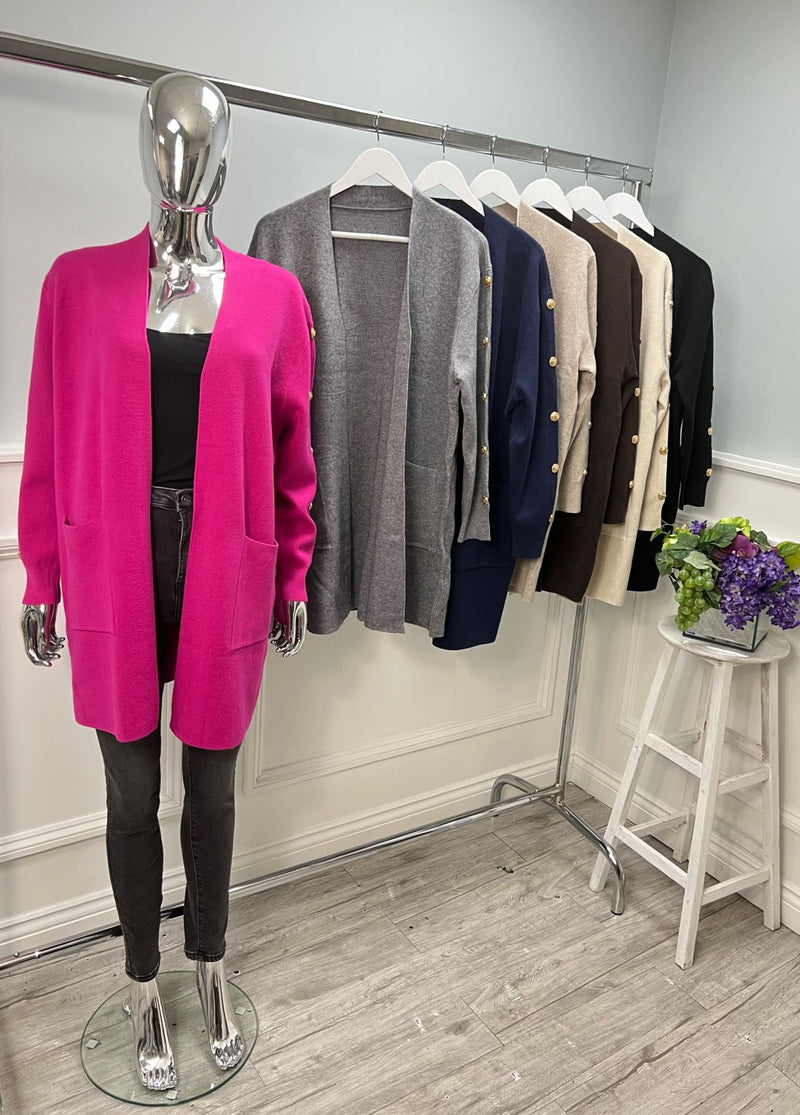 Cooper Gold Button Cardigan