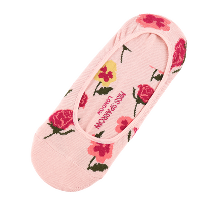 Botany Study Pink Invisible Footsie Socks