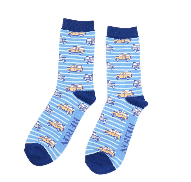 4x4 Stripes Denim Bamboo Socks