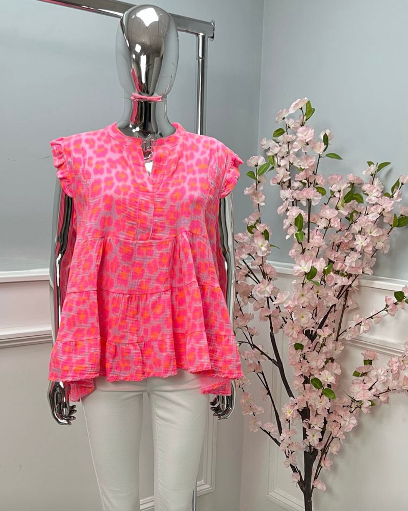 Hazel Cheesecloth Neon Top - More Colours Available
