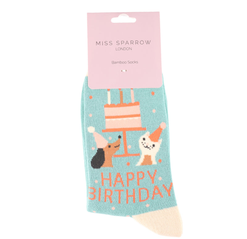 Birthday Pets Duck Egg Bamboo Socks