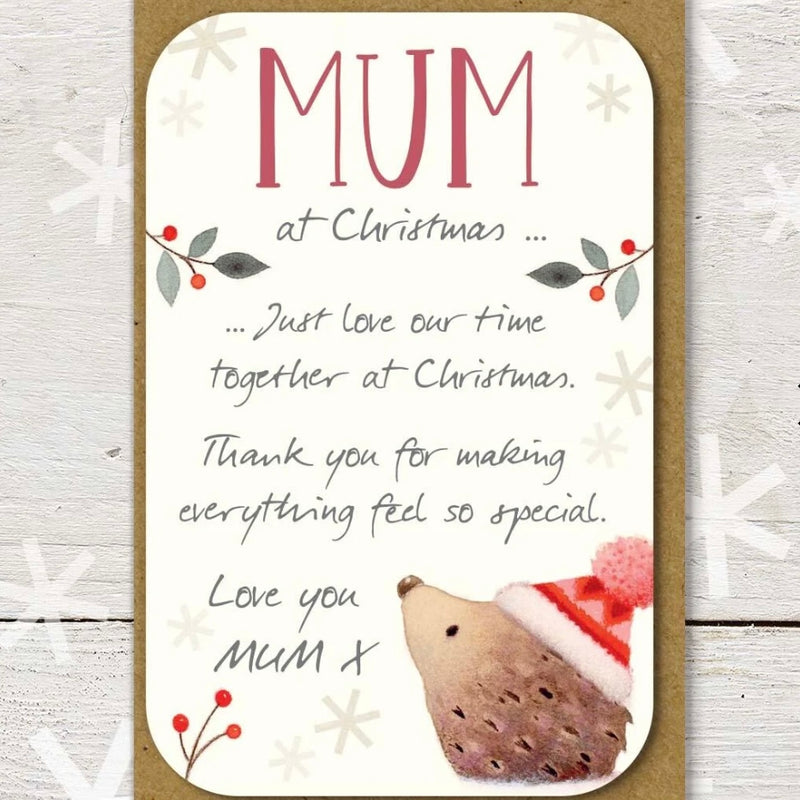 Mum At Christmas Keepsake Card