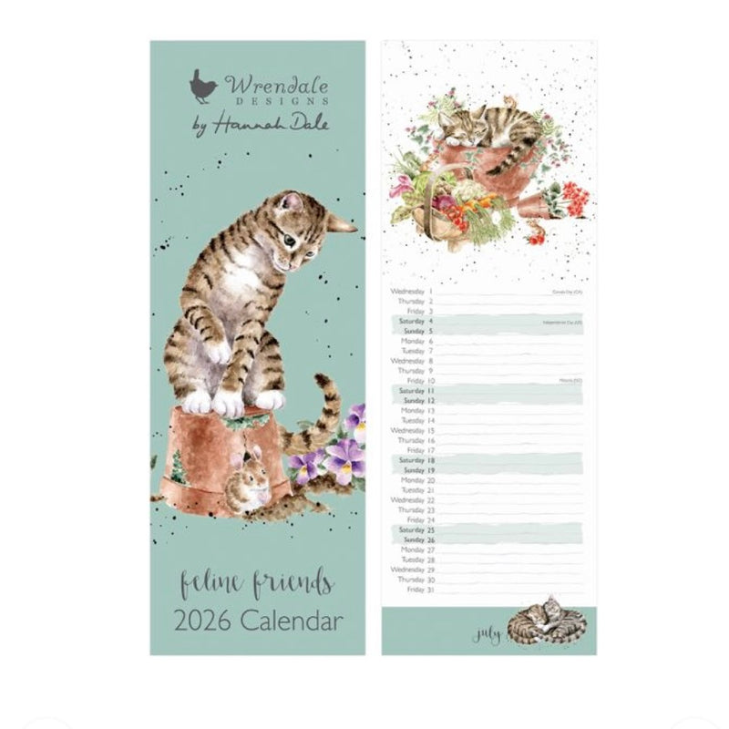 ‘Feline Friends’ Slim 2026 Calendar