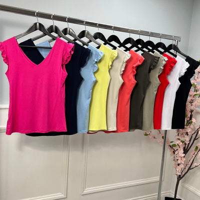 Amanda V Neck Top - More Colours Available