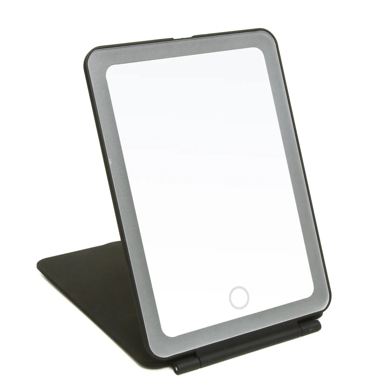 Alice Wheeler LED Portable Travel Mirror In Black