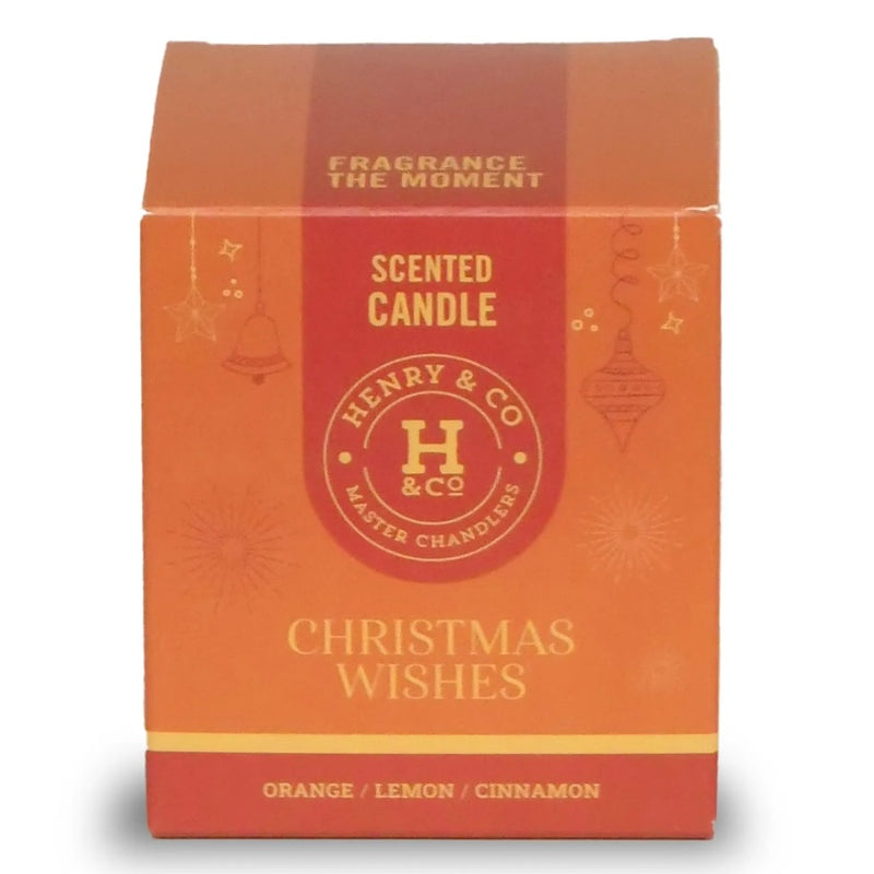 Christmas Wishes Scented Candle - Orange, Lemon & Cinnamon