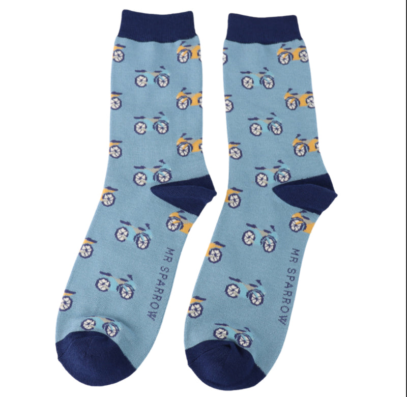 Motorbikes Denim Bamboo Socks