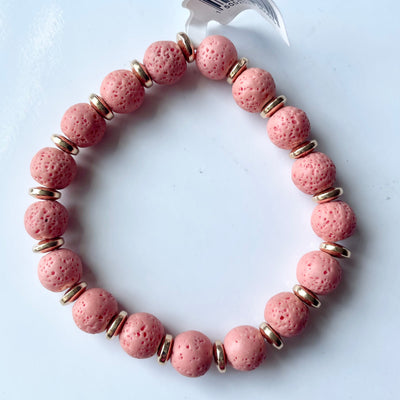 Lava Stone Elastic Bracelets