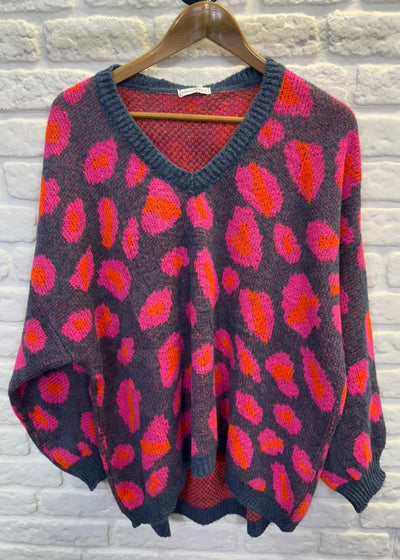 Liana Leopard Print Jumper - More Colours Available