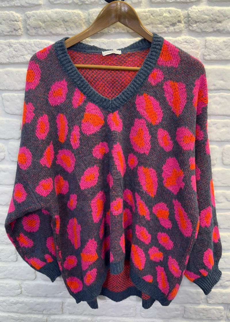 Liana Leopard Print Jumper - More Colours Available