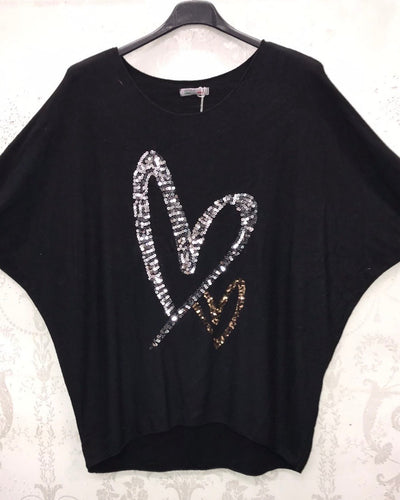 Double Heart Jumper - More Colours Available