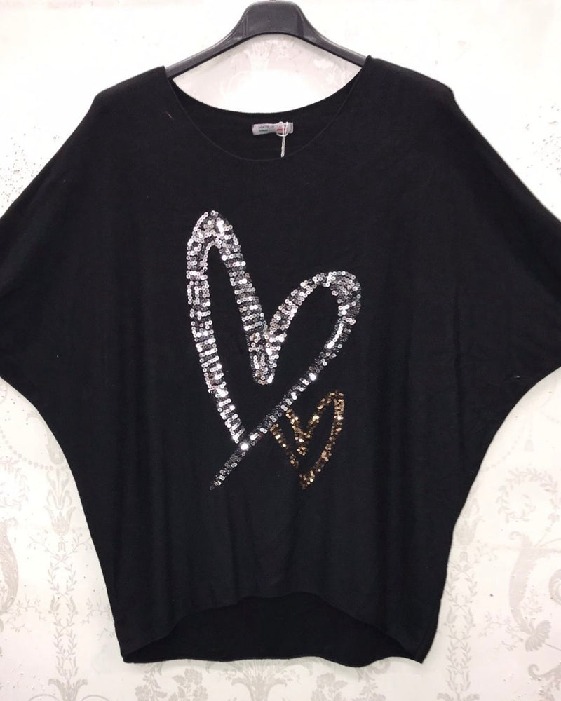 Double Heart Jumper - More Colours Available